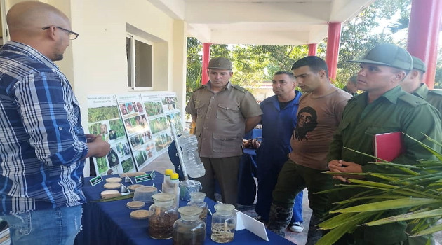 El Taller Agroalimentario permitió intercambiar experiencias entre jefes, oficiales y productores del Ejército Central a partir de ciencia, técnica e innovación./ Foto: Cortesía de la Región Militar Cienfuegos.