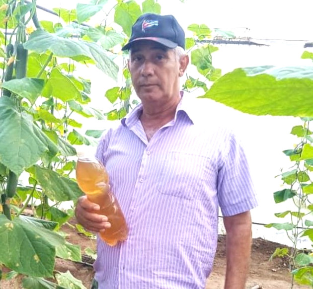 “La lejía de cenizas es un magnífico biofertilizante, pero también con efectos fungicida e insecticida”, precisa Emilio.