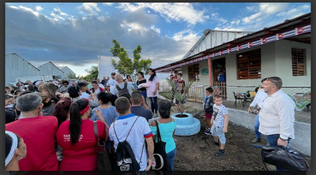 Momento de la inauguración de la Casita Infantil, a finales de 2023.