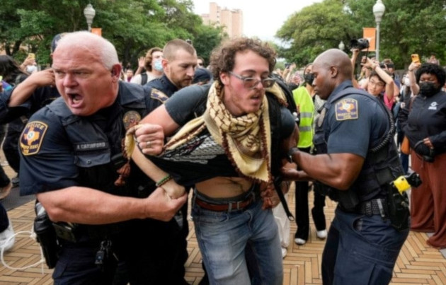 Represión por protestas en universidades de Estados Unidos en favor de Palestina. / Foto: Tomada de Internet