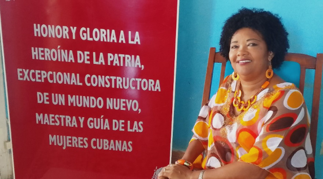 Ana Ivis Gómez, secretaria general de la FMC en Cienfuegos. / Foto: De la autora