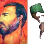 Fidel 0005 Dos representaciones de Fidel, concebidas por el pintor Servando Cabrera y el caricaturista Douglas Nelson Pérez, respectivamente. – copia