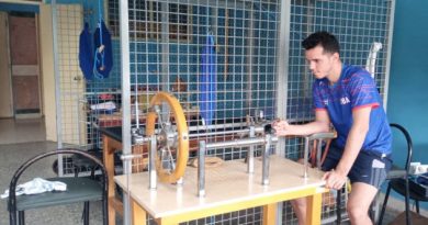 Alex Daniel Pérez en el proceso de rehabilitación. / Foto: Del autor