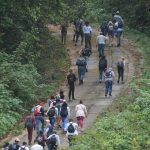 Las brisas 02 Parte de la tropa, durante uno de los tramos más exigentes en el recorrido