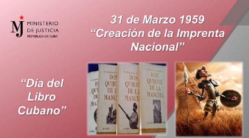 Día el Libro Cubano, homenaje a la Imprenta Nacional
