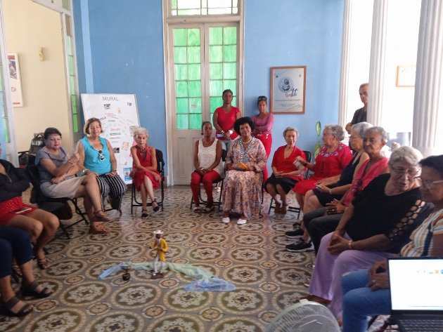 Haydée Villavicencio, Ana María Salas y Ana Ibis Gómez, trajeron a colación la historia de la FMC. / Foto: De la autora