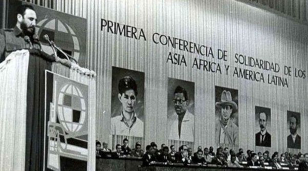 Fidel Castro durante su intervención en la primera Conferencia Tricontinental en La Habana. / Tomada de Razones de Cuba
