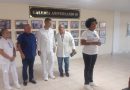 (Al Centro): Ana Ivis Gómez Hernández, secretaria general de la Federación de Mujeres Cubanas (FMC) en Cienfuegos, junto a miembros del consejo de dirección del Hospital Dr. Gustavo Aldereguía Lima.
