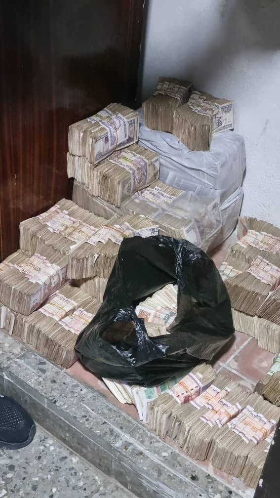 Efectivo incautado en La Habana. /Foto: Minint