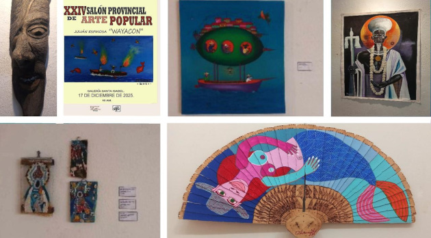 20 artistas acudieron a la convocatoria y cerca de 30 obras concurren en los muros de la Galería de Santa Isabel.