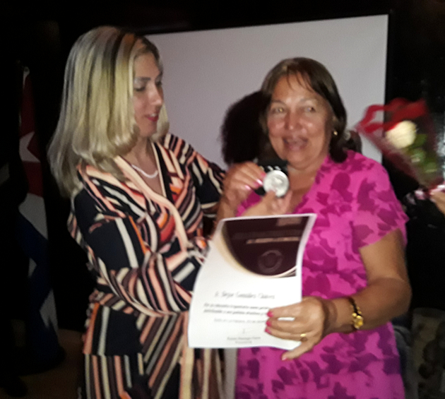 Deisy González Chávez, una de las galardonadas con el Reconocimiento al Mérito Judicial. / Foto: Yudith Madrazo Sosa / 5 de Septiembre