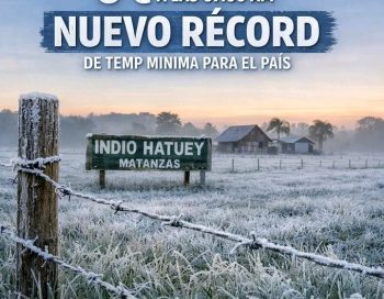 Registra Indio Hatuey récord de temperatura mínima para Cuba