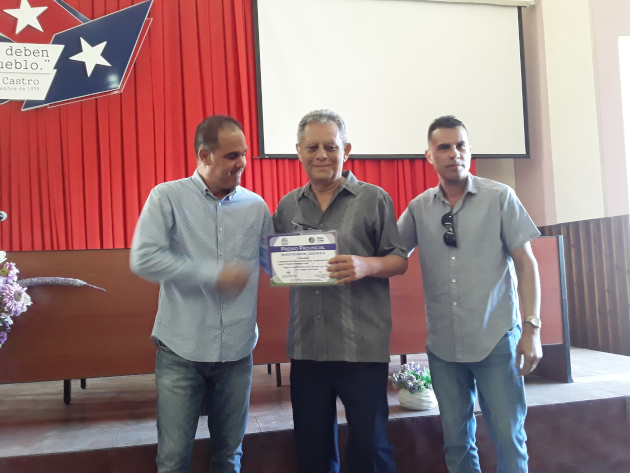 Salvador David Soler Marchan, uno de los galardonados en la entrega de Premios CITMA 2025 en Cienfuegos. / Foto: Yudith Madrazo Sosa / 5 de Septiembre