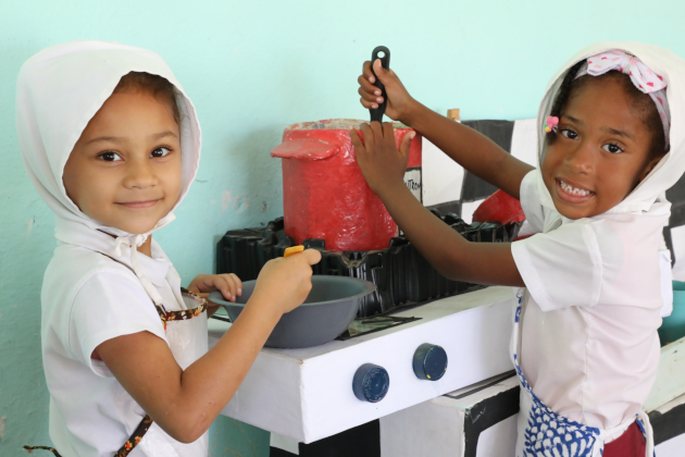 Juegos de roles en la enseñanza preescolar. / Foto: Juan Carlos Dorado / 5 de Septiembre