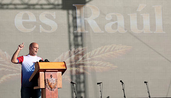 Gerardo Hernández Nordelo, Héroe de la República de Cuba y coordinador nacional de los CDR. / Foto: Abel Padrón Padilla/Cubadebate.