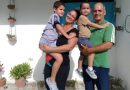 Padres de la Termoeléctrica: Yeranis Zurita García Yeranis junto a sus pequeños y su esposa Arianna. / Foto: Centro de Documentación