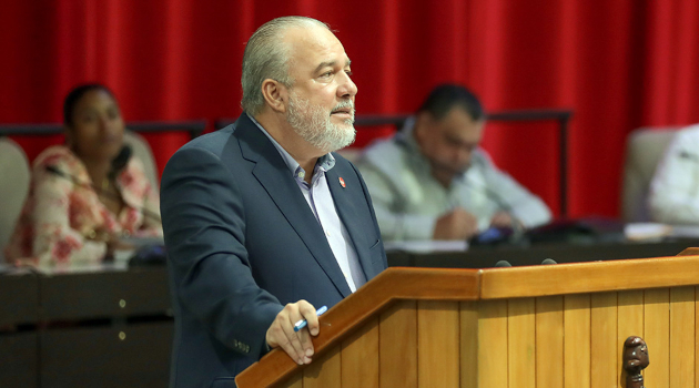 El Primer Ministro de Cuba, Manuel Marrero Cruz, durante su intervención en la tercera Sesión Extraordinaria de la Asamblea Nacional del Poder Popular en su X Legislatura. / Foto: Abel Padrón Padilla/ Cubadebate
