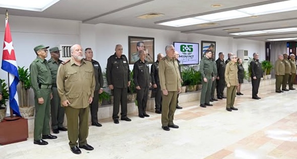 Actos de ascensos y condecoraciones a oficiales del Ministerio del Interior (Minint), 6 de junio de 2026. / Foto: Estudios Revolución