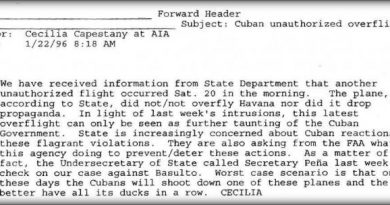 Documentos desclasificados respaldan la verdad de Cuba sobre el 24 de febrero de 1996