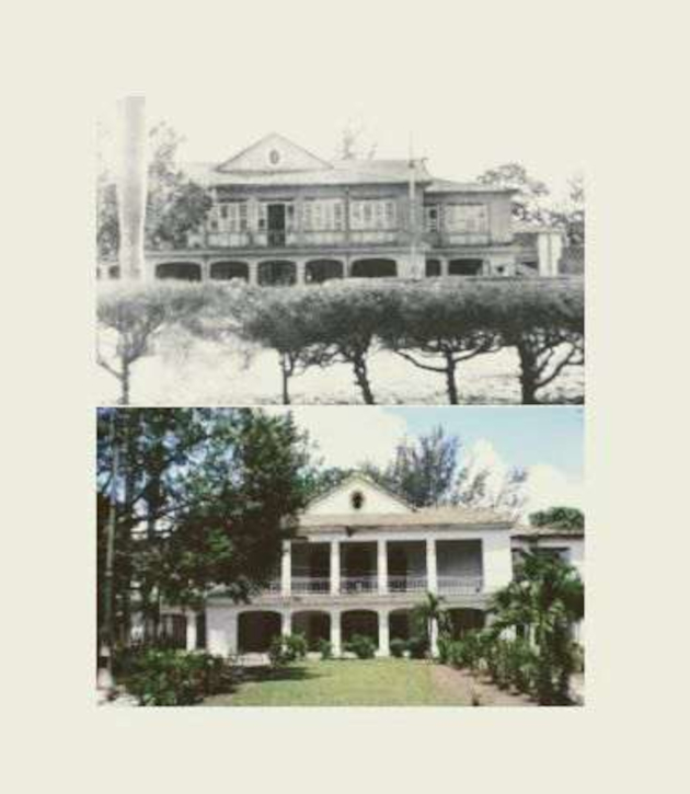 Imágenes en dos tiempos de lo que fue la residencia.