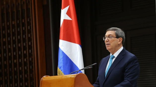 Bruno Rodríguez Parrilla, ministro de Relaciones Exteriores en conferencia de prensa ante medios nacionales y extranjeros. / Foto: Marcelino Vázquez Hernández/ Cubadebate