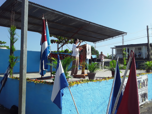 En nombre de las nuevas integrantes, Kelisnedy Jiménez Benítez reafirmó el compromiso de las jóvenes con el legado de Vilma Espín. / Foto: Yudith Madrazo Sosa / 5 de Septiembre