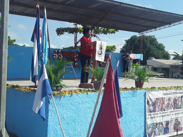 Ana Ivis Gómez Hernández, secretaria general de la FMC en Cienfuegos resaltó los resultados encomiables del municipio de Rodas. / Foto: Yudith Madrazo Sosa / 5 de Septiembre