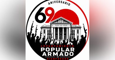 A las 7:00 a.m. iniciará, el día 5, acto central por los 69 años del 5 de Septiembre en Cienfuegos