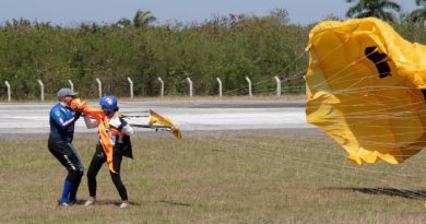 Liz, el cielo y la aventura Cada salto es una nueva aventura./ Fotos: Del autor