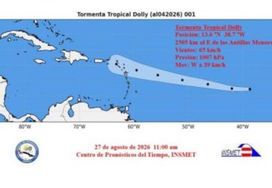 Aviso de ciclón tropical No.1: Se forma la tormenta tropical Dolly en el Atlántico central tropical Aviso de ciclón tropical No.1: Se forma la tormenta tropical Dolly en el Atlántico central tropical