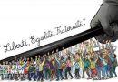 Caricaturas retratan las protestas y la represión policial en Francia Caricaturas retratan las protestas y la represión policial en Francia