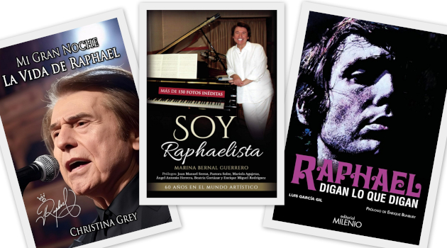 El cantante español Raphael, objeto de varios títulos que realzan con demasiadas luces su trayectoria. /Diagramación: Del Autor
